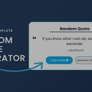 Random Quote Generator Using HTML CSS JS DevRasen Complete Responsive Random Quote Generator
