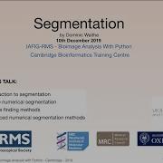 Lecture On Segmentation 2019 IAFIG Bioimage Analysis Python Course