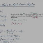 Quick Tip Choosing The Right Kinematic Equation