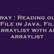 Array Reading Out A Csv File In Java Fill An Arraylist With An Arraylist