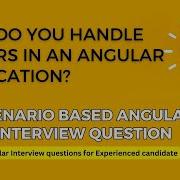 How Do You Handle Errors In Angular Application Common Angular Interview Question