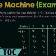 Construction Of Moore Machine Example 2