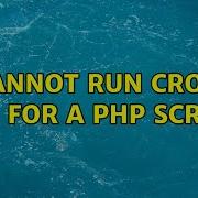 Ubuntu Cannot Run Cron Job For A Php Script