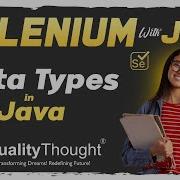 Understanding Data Types In Java Selenium With Java Tutorial For Beginners Session 11