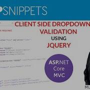 Client Side DropDownList Validation Using JQuery In ASP Net Core MVC