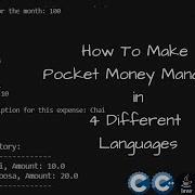 Pocket Money Manager In 4 Different Languages C Cpp Java And Python Projects