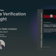 1 Software Verification Done Right Introduction To Static Analysis