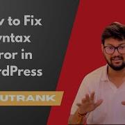 How To Fix Syntax Error In WordPress