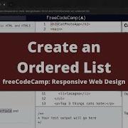 Create An Ordered List Basic HTML And HTML5 FreeCodeCamp Tutorial