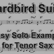 Yardbird Suite Easy Solo Example For Tenor Sax