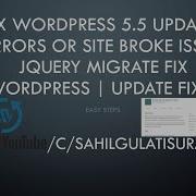 Fix WordPress 5 5 Updates Errors Or Site Broke Issue JQuery Migrate Fix WordPress Update Fixes