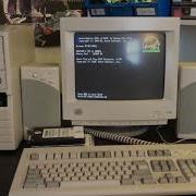 Vintage Late 90s Computer Booting Linux