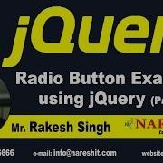 Radio Button Examples Using JQuery Part 2 JQuery Tutorial Naresh IT