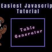 Table Generator Javascript Tutorial Generate Any Table In 1s How To Generate Table In Javascript