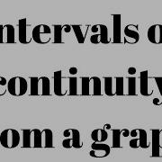 Intervals Of Continuity From A Graph