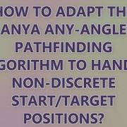 How To Adapt The Anya Any Angle Pathfinding Algorithm To Handle Non Discrete Start Target Positions