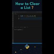 How To Remove All The Elements From List In Python Shorts