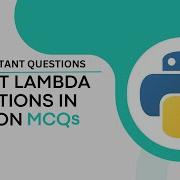 Python Lambda Functions MCQs Top 20 Python Lambda Functions Questions And Answers Tpoint Tech