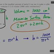 Applied Optimization Example 4 Cylindrical Can