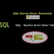 SQL Syntax Error Near Table