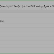 Developed To Do List In PHP Using Ajax 3
