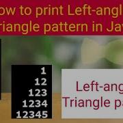 How To Print Left Angled Triangle Pattern In Java Pattern Programming Series Java 2020 2021