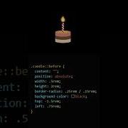 Create A Fun Candle Birthday Cake Animation Using HTML CSS Coding Python Html