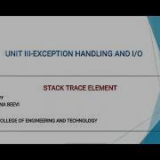 CS3391 STACK TRACE ELEMENT
