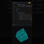 3D Rotating Neon Cube With HTML CSS Coding Programming Animation 3d