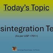 Disintegration Test