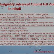 PostgreSQL Advanced Tutorial For Beginners To Advanced Full Course In Hindi VD 21
