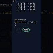 Tricky Java Pattern Program Binary Pattern Shorts Java Shorts Softethics Programmer One