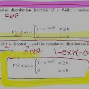Random Number Generations The Weibull Distribution
