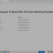 Angular 12 Read XML File Data Working Demo