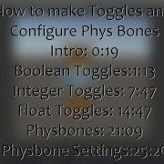 How To Make Toggles And Configure Physbones For Vrchat Avatar