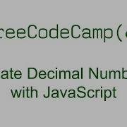 Create Decimal Numbers With JavaScript