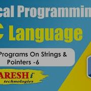 Code Programs On Strings Pointers 6 Logical Programming In C Naresh IT