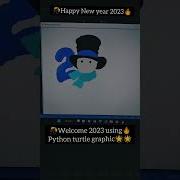 Happy New Year 2023 Python Turtle Graphics Graphics Coding Shorts