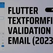 Flutter Email Validation With RegExp Email RegEX Pattern Part 3 2023