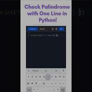 Check Palindrome In Python One Line Magic Shorts