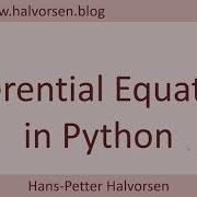 Differential Equations In Python