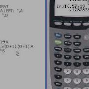 Programming InvT Into A Ti 83 Or Ti 83 Calculator