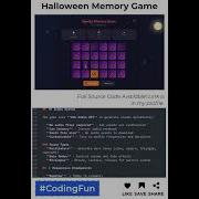 Halloween Memory Card Game Built With HTML CSS JavaScript