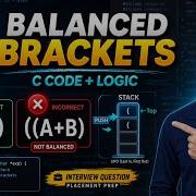 DSA STACK Balanced Parentheses Algorithm C Program Implementation