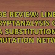 Code Review Linear Cryptanalysis Of A Substitution Permutation Network 2 Solutions