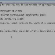 Java Programming Tutorial SpringLayout Constraints 8 Public Void SetWidth Spring Width