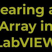 LabVIEW Clearing An Array