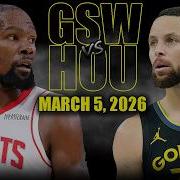 Golden State Warriors Vs Houston Rockets Full Game Highlights March 5 2026 NBA Season