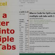 Split A Master Spreadsheet Into Multiple Sheets With 1 Click VBA For Beginner