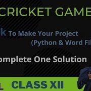 Cricket Game Project Project In Python Python Mysql Connectivity Class 12 Project